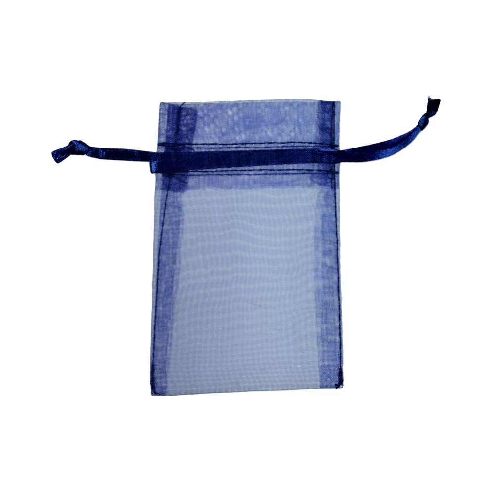 Organza bag, 10 x 14cm, dark blue (50 pcs./VU)