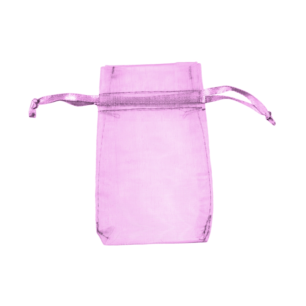 Sacchetto in organza, 10 x 14 cm, rosa (50 pz./confezione)