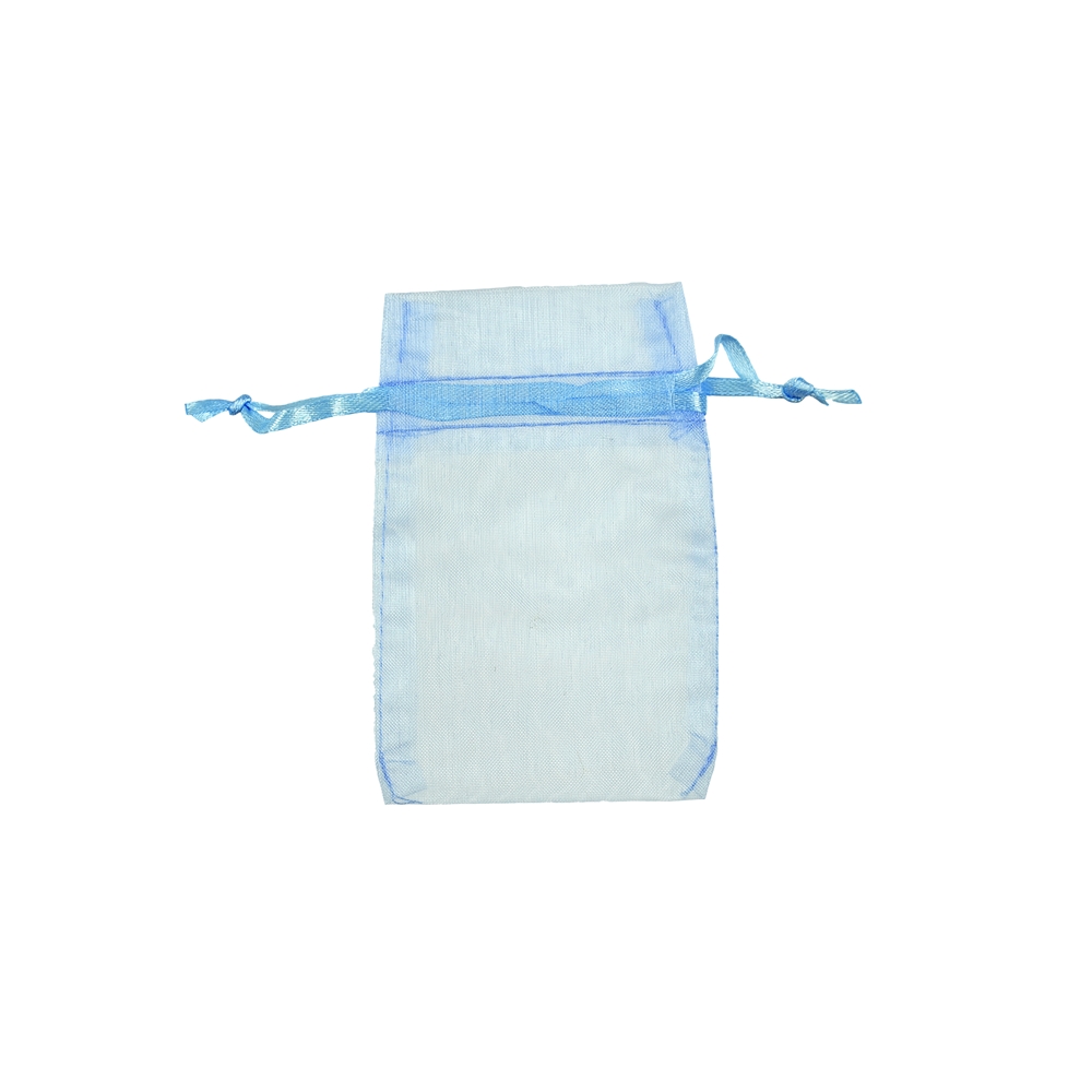 Organza bag, 06 x 10cm, light blue (50 pcs./VU)