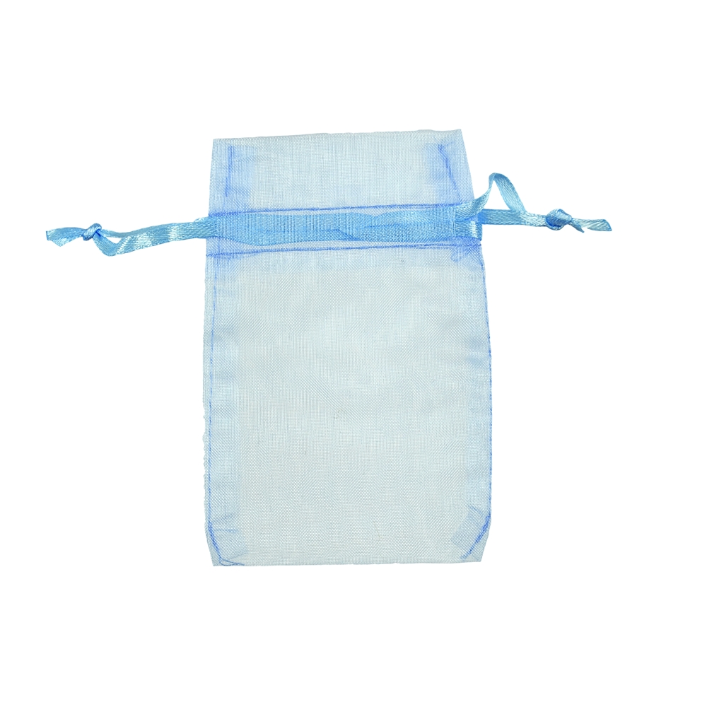 Organza bag, 10 x 14cm, light blue (50 pcs./VU)