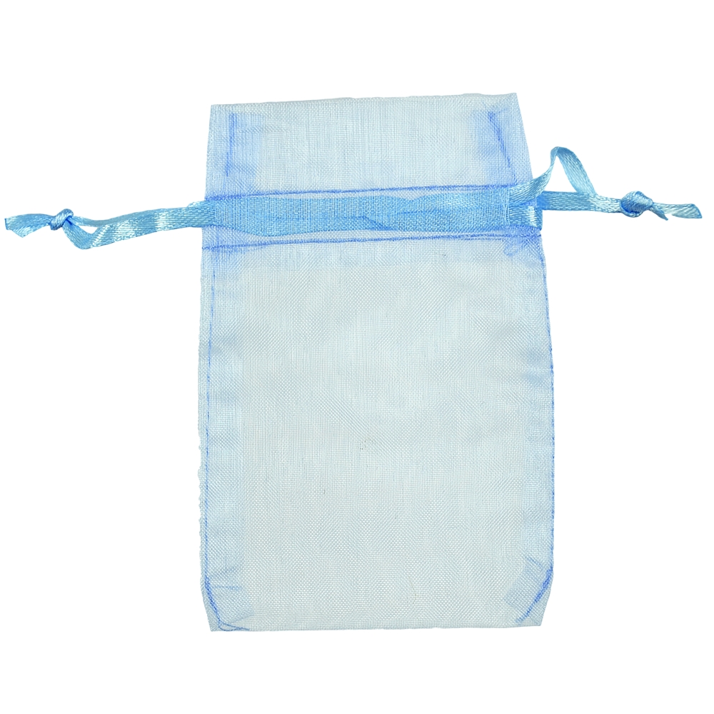 Organza bag, 14 x 20cm, light blue (50 pcs./VU)