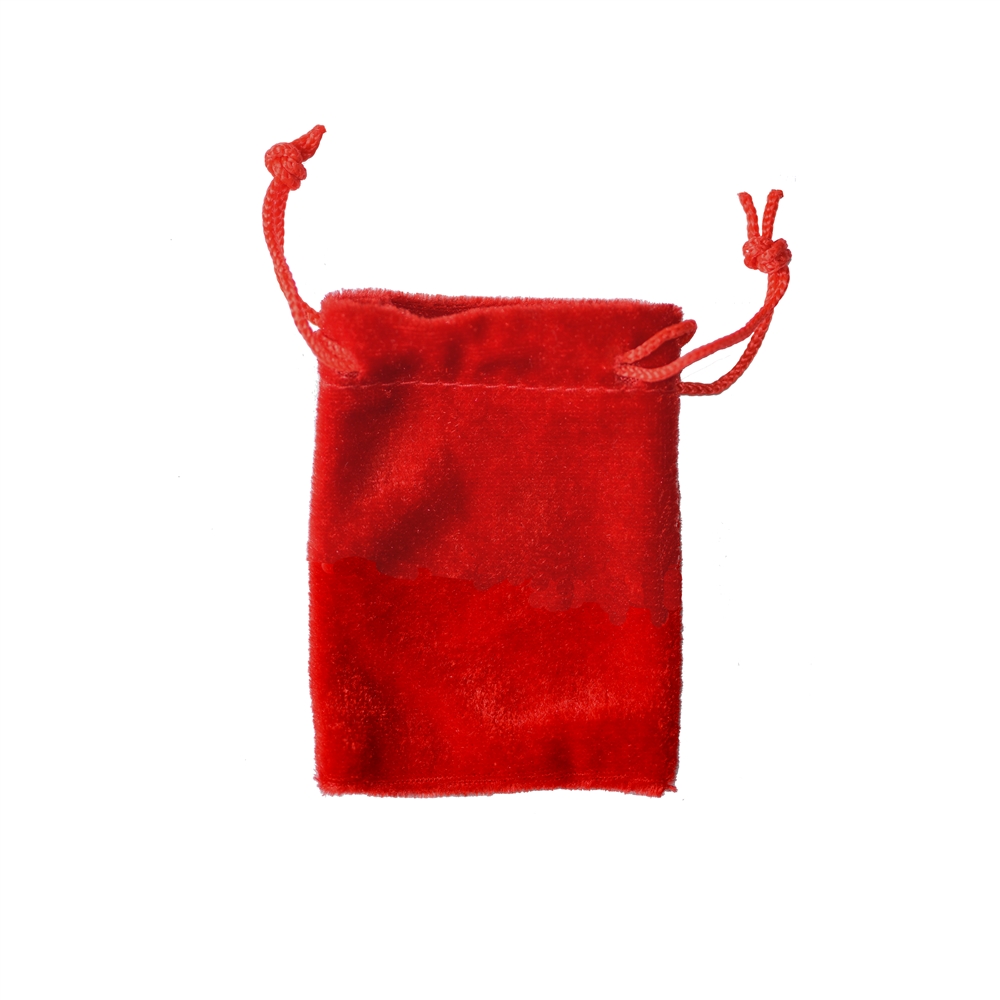 Velvet bag, 05 x 7cm, red (50 pcs./VE)