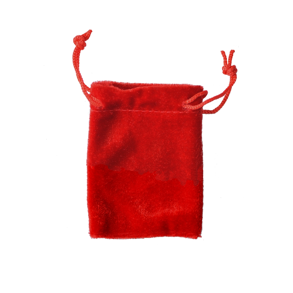 Velvet bag, 06,5 x 10cm, red (50 pcs./VE)