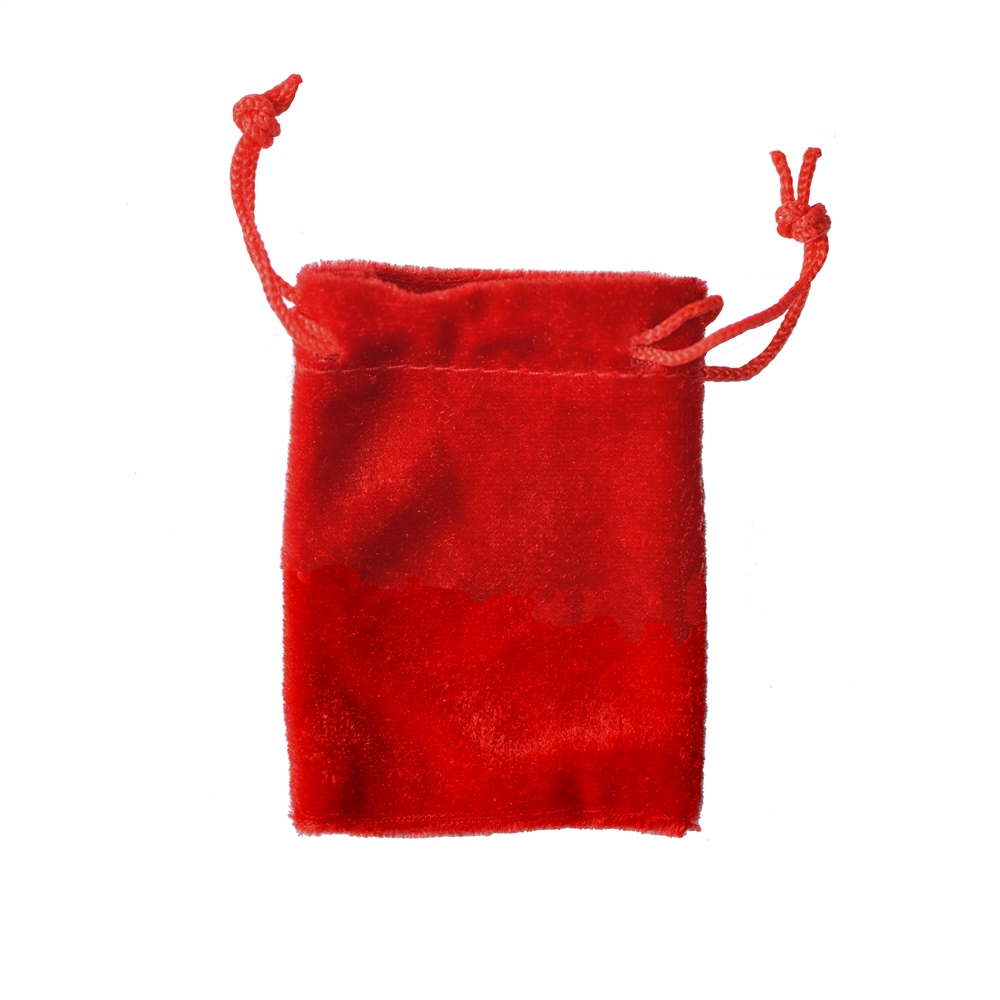 Velvet bag, 10 x 13,5cm, red (50 pcs./VU)