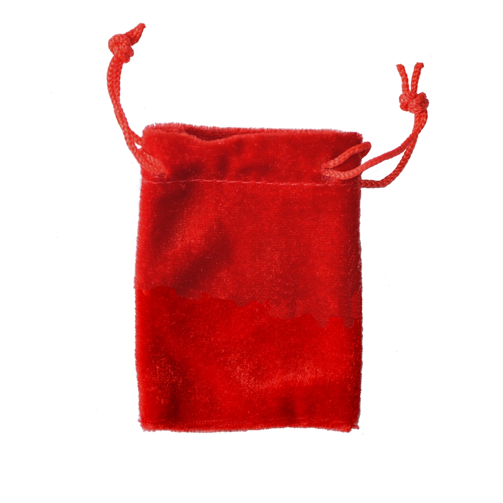Velvet bag, 14 x 20cm, red (50 pcs./VE)