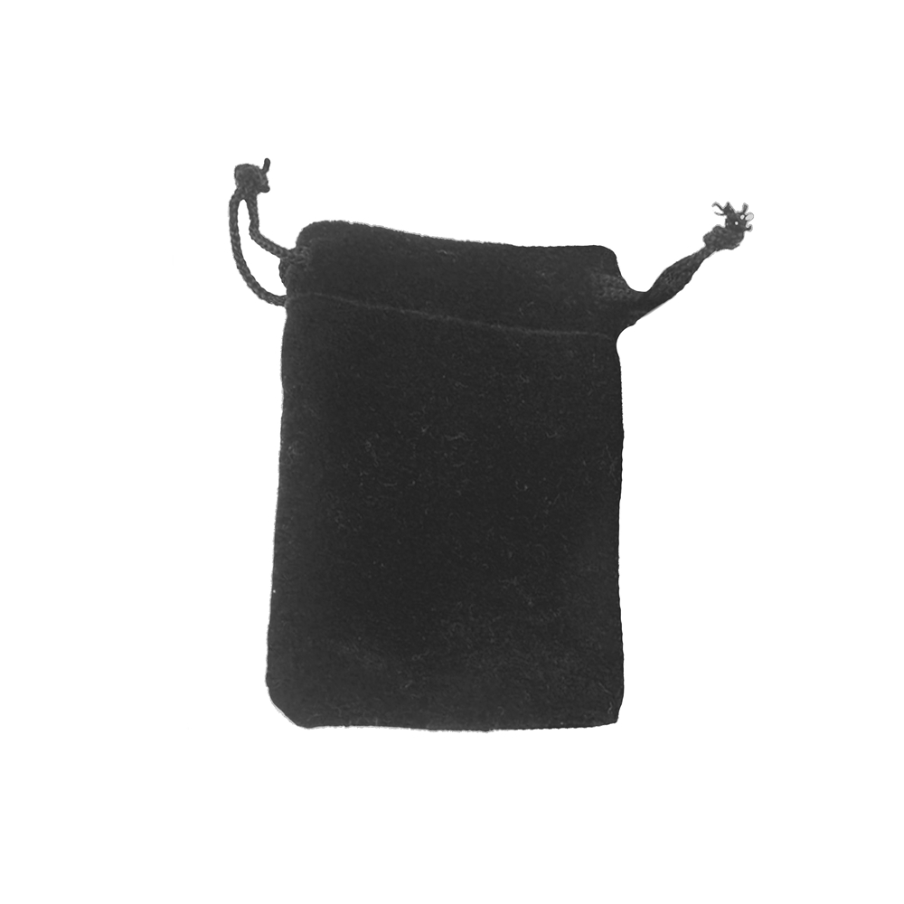 Sacchetto di velluto, 06,5 x 10 cm, nero (50 pz./confezione)