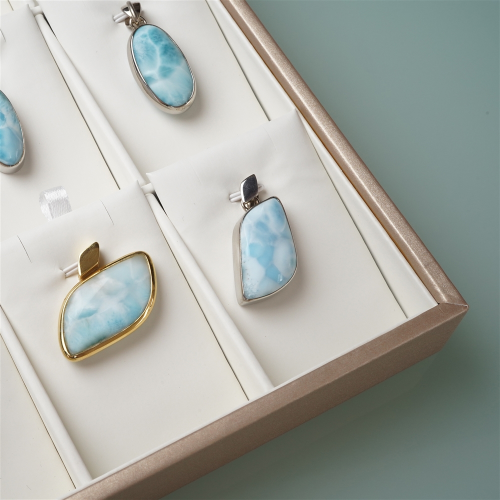 Jewelry tray, 24 compartments, white | wholesaler gems, healing stones & jewelry