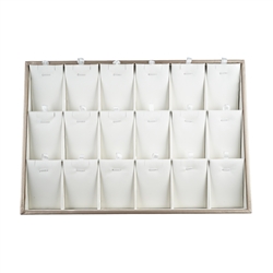 1814000001 Jewelry tray, 24 compartments, white | wholesaler gems, healing stones & jewelry