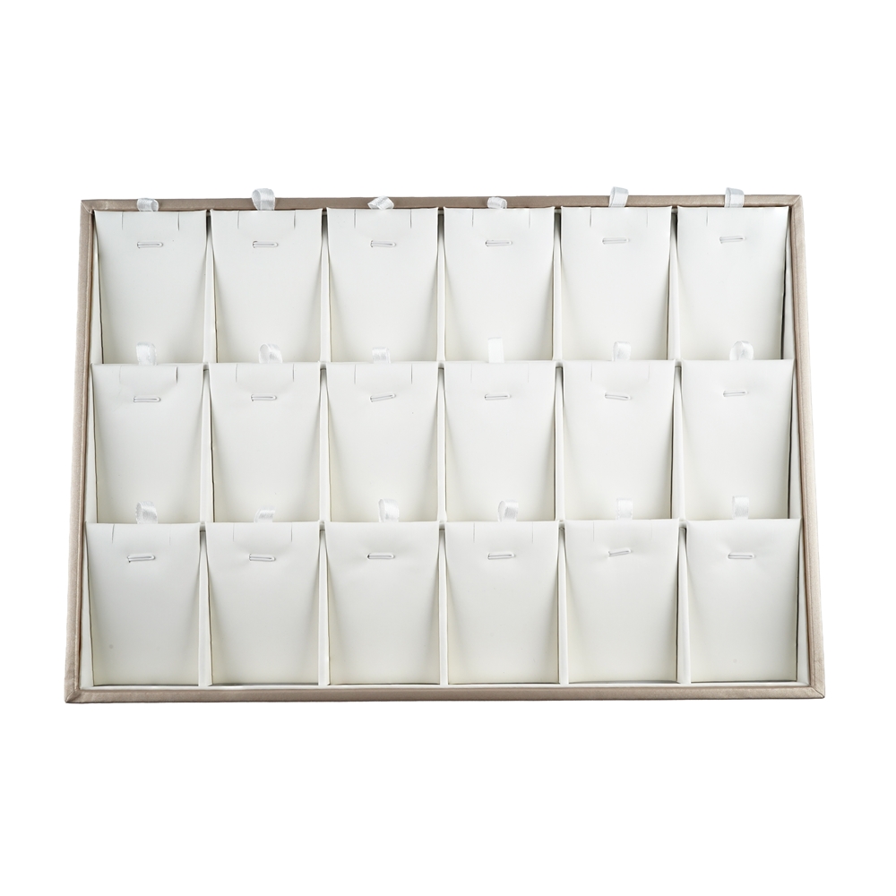 Jewelry tray, 24 compartments, white | wholesaler gems, healing stones & jewelry