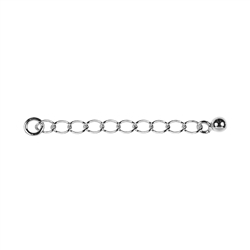 1905109011 Extension chain 30mm x 2mm, silver (6pcs/unit) | gems, healing stones & jewelry