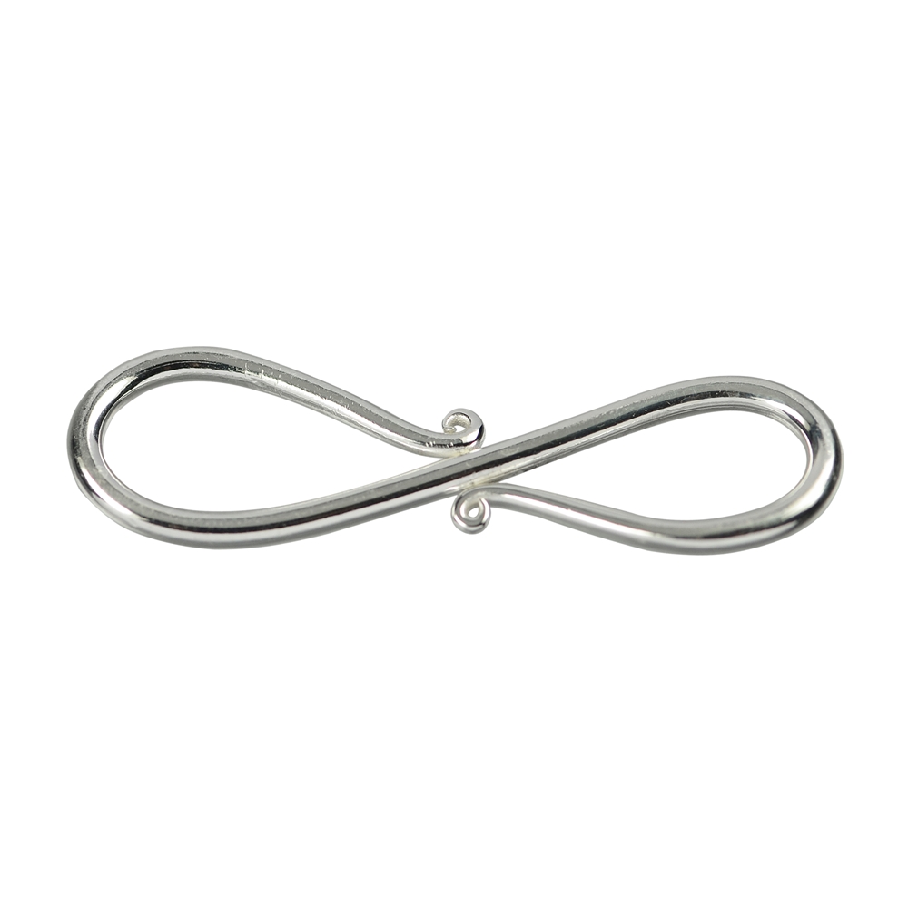 S-hook curved 40mm, silver (2 pcs./unit)