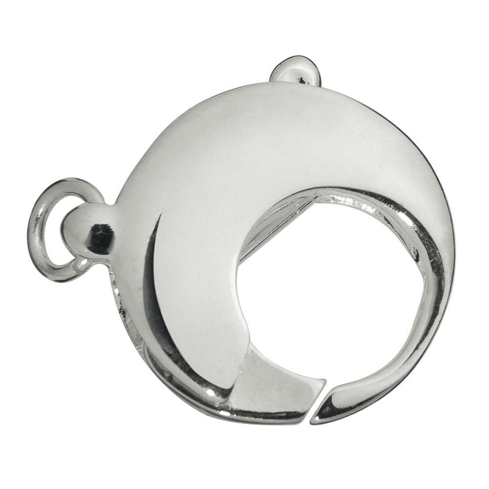Design Lobster Clasp "Round" 14mm, Silver (1 pc./unit)