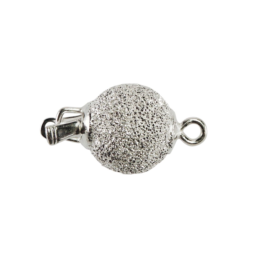 Chiusura a sfera 08 mm, argento placcato diamante (1 pz./VE)