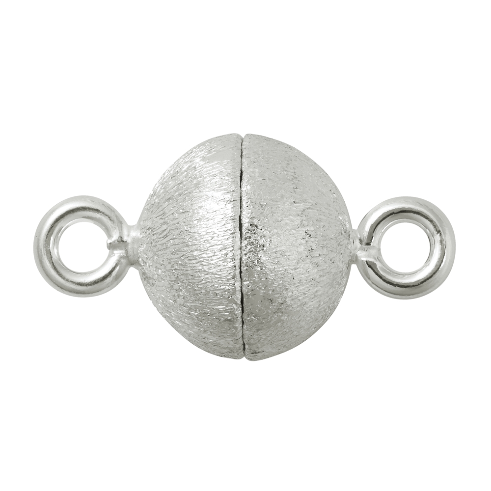 Fermoir magnétique rond 08mm, argent mat (1 pcs/unité)