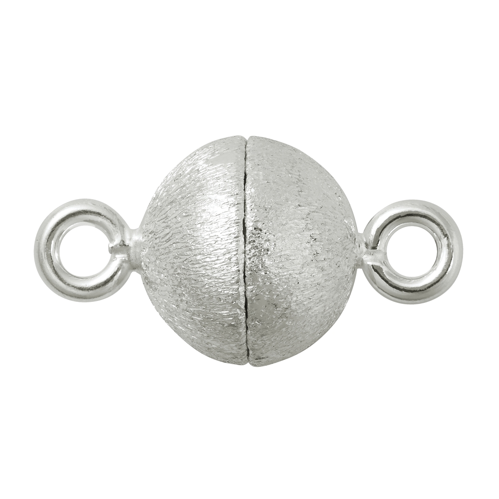 Magnetic clasp round 10mm, silver matt (1 pc./unit)