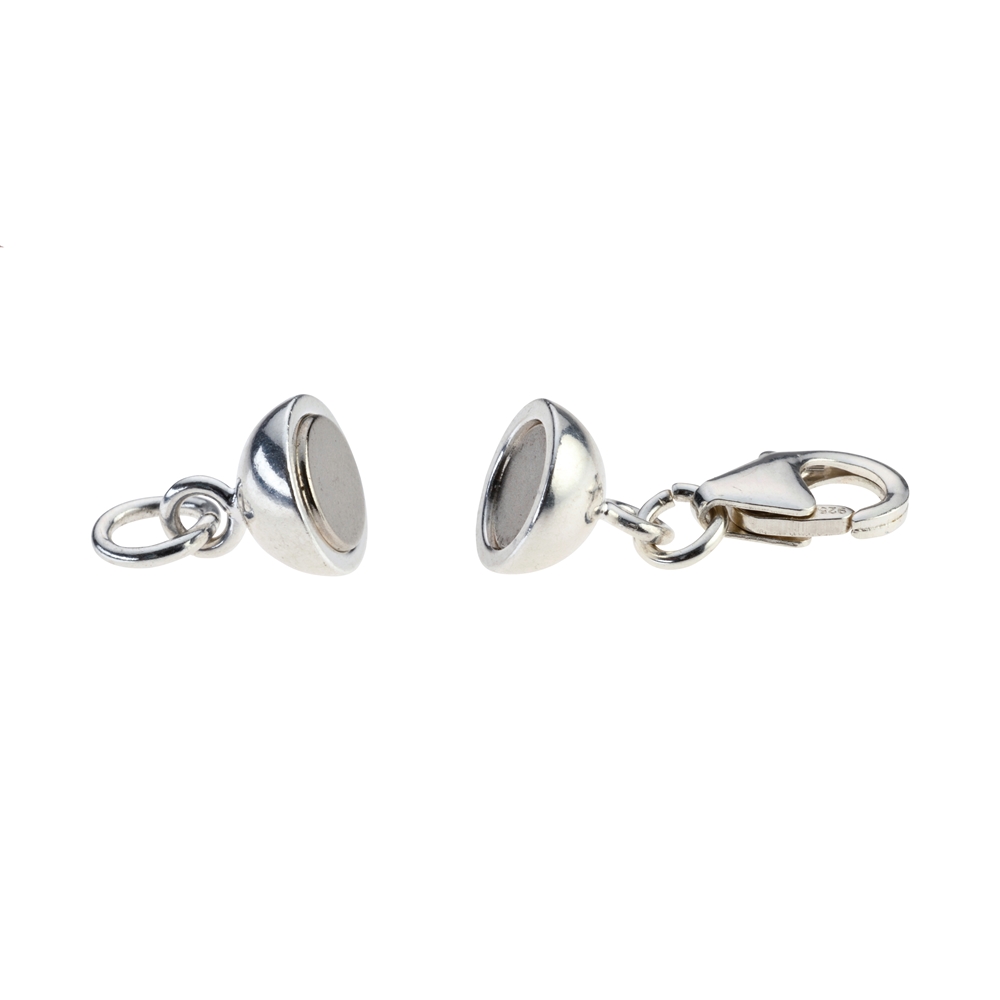 Magnetic clasp with Lobster Clasp, Silver (1pcs./VU)