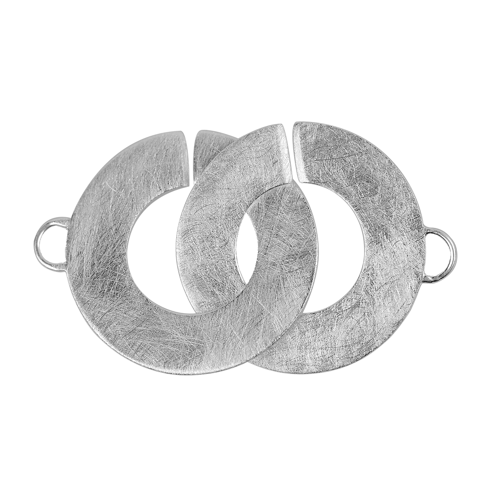 Ring-Ring-Verschluss rund 30mm, Silber matt (1 St./VE)