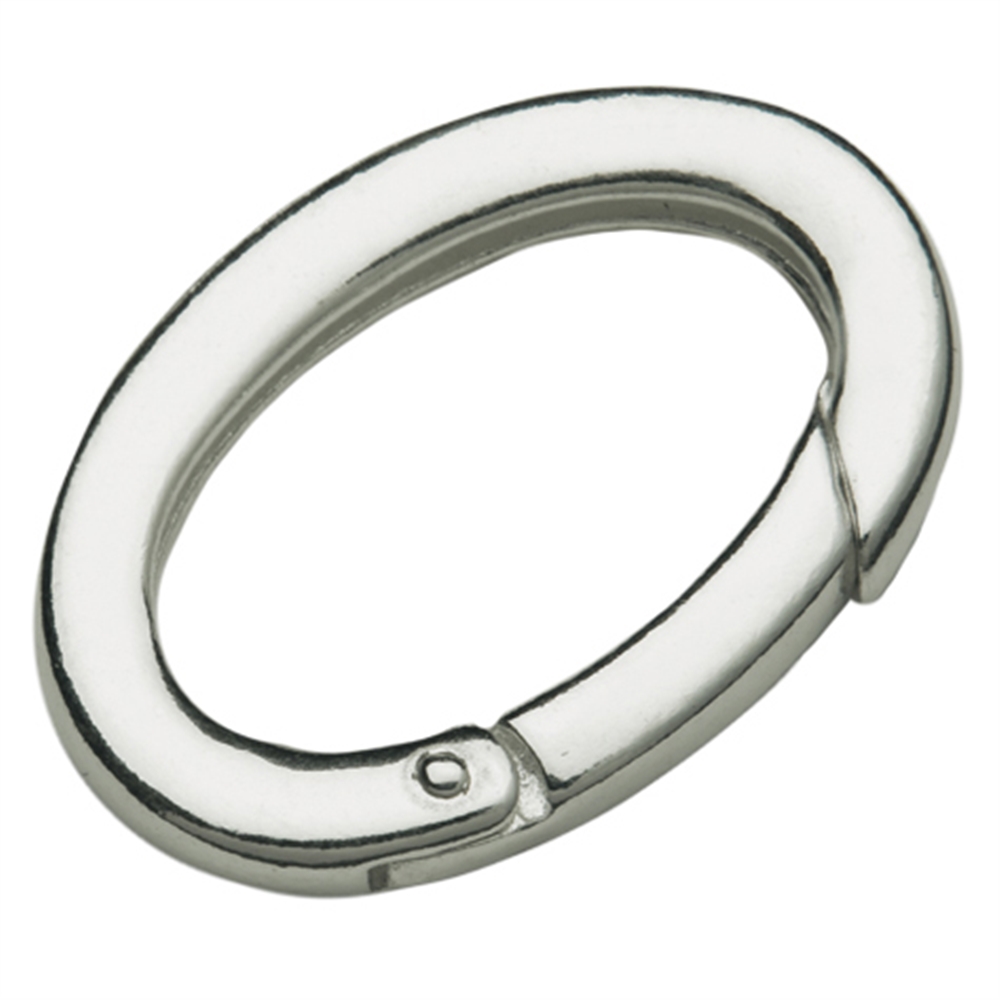 Ring clasp 19 x 28mm, silver, square rail (1 pc/unit)