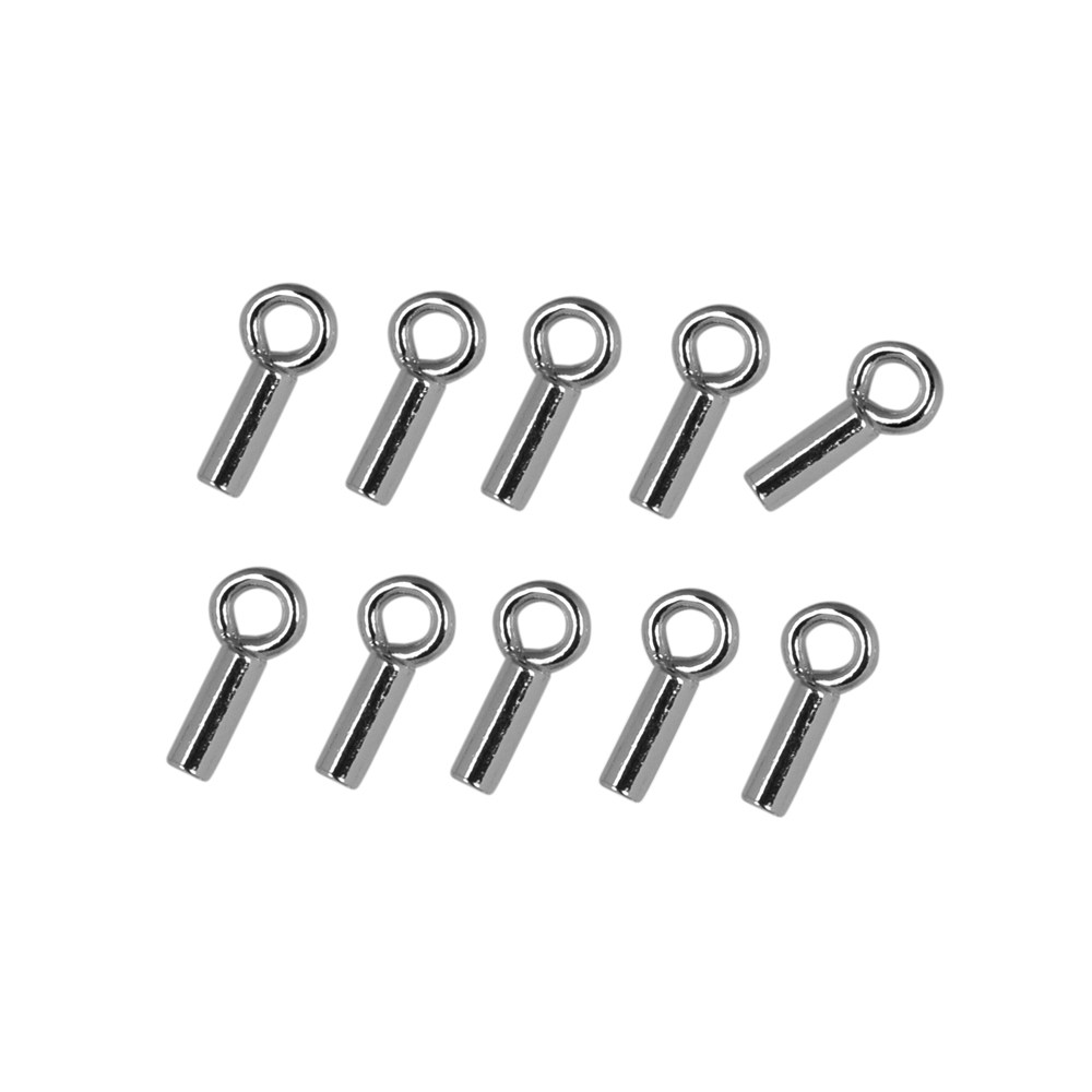 Squeeze tube with eyelet 4,5mm, silver (28 pcs./unit)