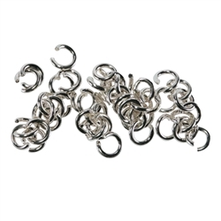 1905313041 Open jump rings 04mm, silver (62 pcs./unit) | wholesaler gems & healing stones