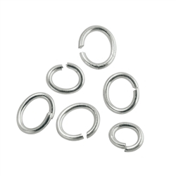 1905313201 Open jump rings oval 04 x 06mm, silver (50 pcs./unit) | Marco Schreier