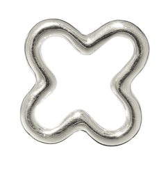 1905317021 Closed jump ring cross 22mm, silver (2pcs/unit) | gems, healing stones & jewelry