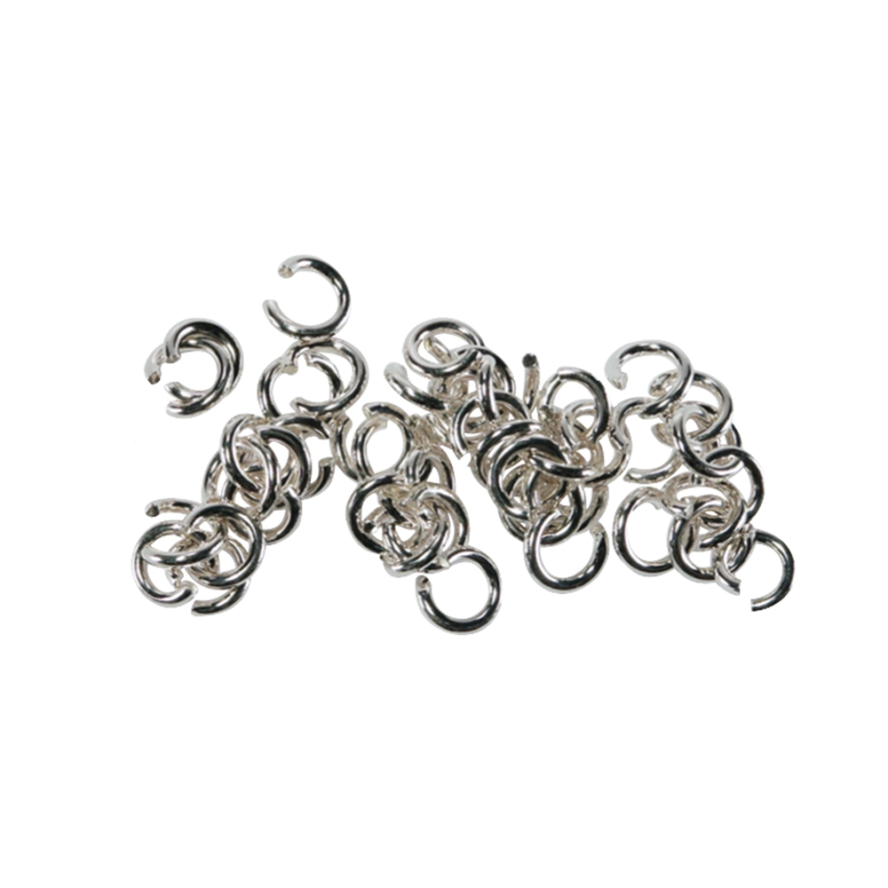 Open jump rings 05mm, silver (500 pcs./unit)