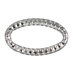 1905321295 Closed jump rings oval 29mm, silver faceted (4pcs/unit) | Marco Schreier