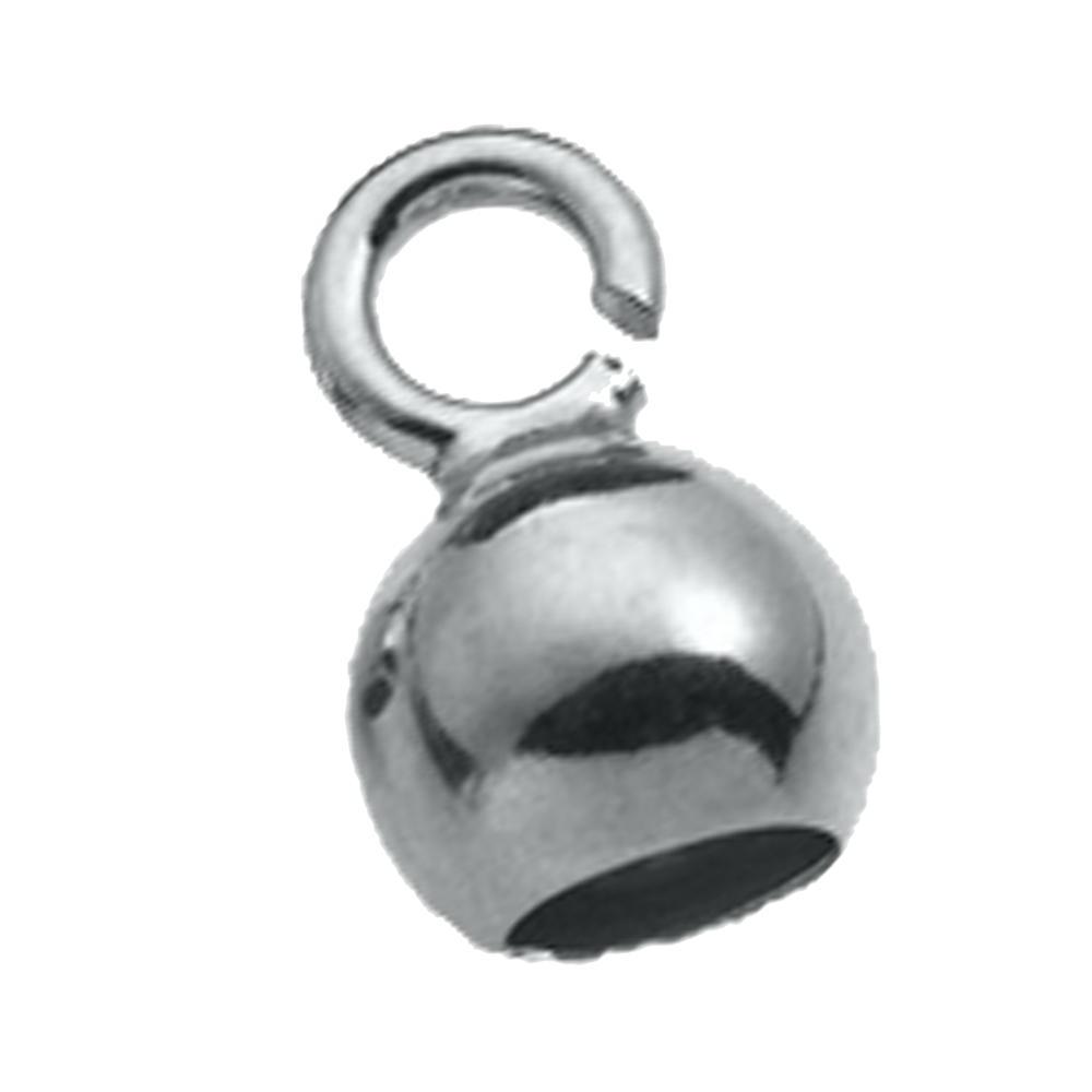 Bell Caps small eyelet, 4,0mm, silver (10pcs/unit)