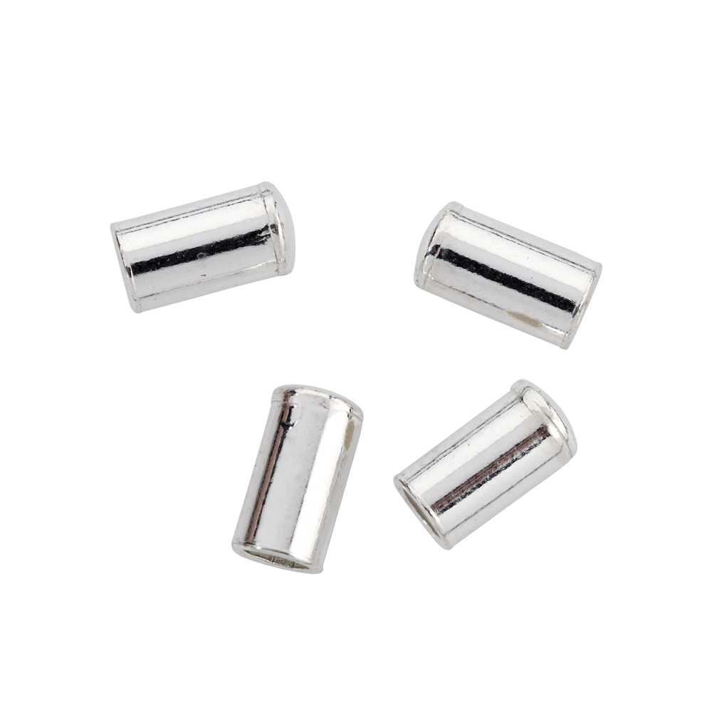 End Caps for 2mm tapes, silver (6pcs/unit)