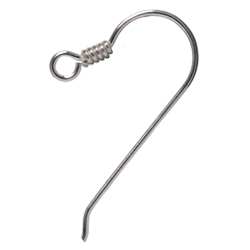 1905501251 Ear Hook simple, 25mm, silver (12pcs/unit) | wholesaler gems & healing stones