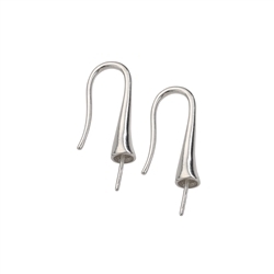 1905512011 Ear Hook conical with pin 25mm, silver (2pcs/unit) | Marco Schreier