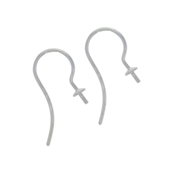 1905512031 Ear Hook with Cap and Pin 20mm, Silver (6pcs/unit) | Marco Schreier