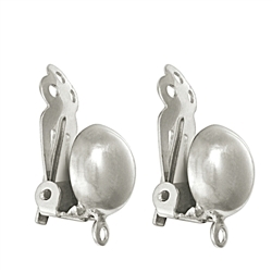 1905530061 Ear clip hemisphere 10mm, silver (2pcs/unit) | wholesaler gems & healing stones