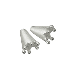 1905575072 End Caps "Crown" 12mm, silver matt (4 pcs./unit) | Marco Schreier