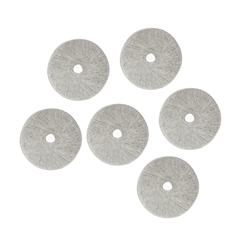 1905606342 Disc 10mm, silver matt (6 pcs./pack) | wholesaler gems, healing stones & jewelry