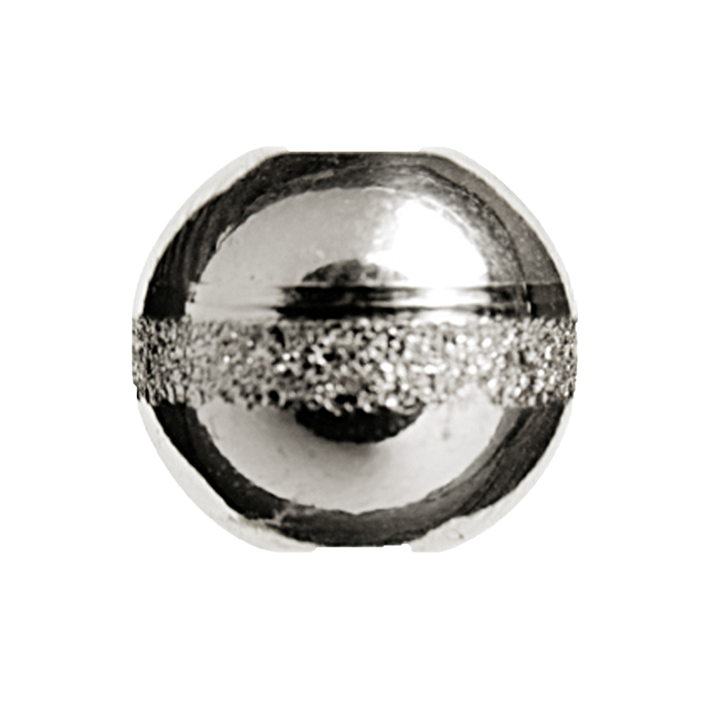 Boule "Saturne" 10mm, argent (3 pcs/unité)