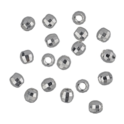 1905617041 Ball 04,0mm, silver, faceted (40 pcs./unit) | wholesaler gems & healing stones