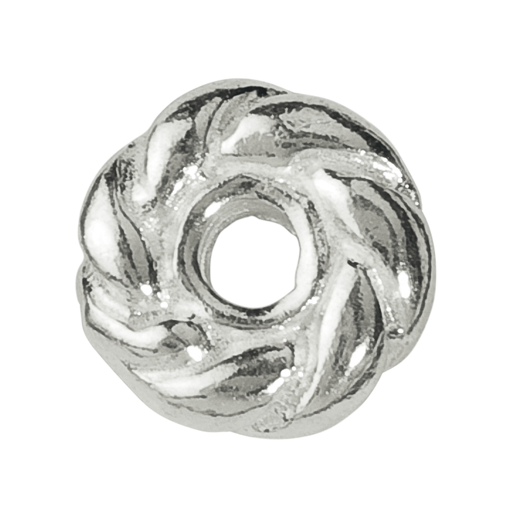Gekordeltes Rädchen 5mm, Silber (26 St./VE)