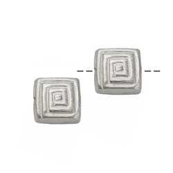 1905624092 Square meander 10mm, silver (1 pc./VE) | Schreier gems, healing stones & jewelry