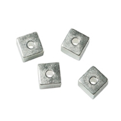 1905631031 Dice drilled lengthwise 3mm, silver (10 pcs./VU) | Marco Schreier