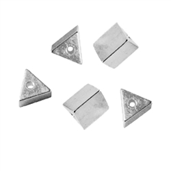 1905636051 Triangle drilled lengthwise 5mm, silver (5 pcs./unit) | Marco Schreier