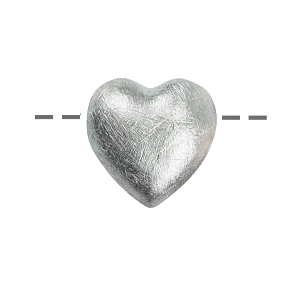 Heart 08mm, silver matte (6pcs/dl)