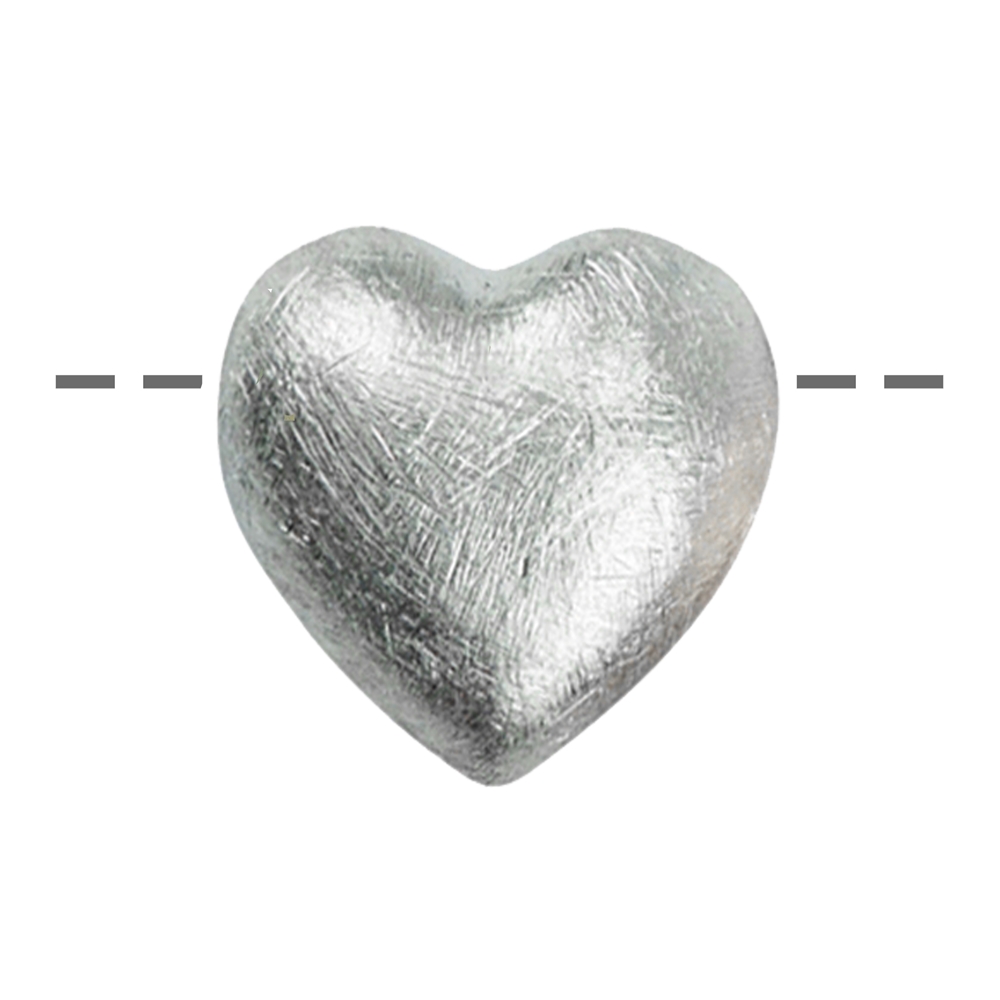 Heart 14mm, silver matte (3pcs/dl)