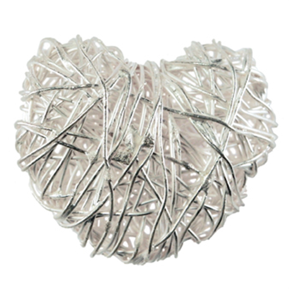 Heart wire 22-25mm, silver (1 pc/dl)
