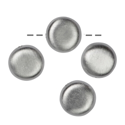 1905651042 Button flat lengthwise drilled 10,5mm, silver matt (4 pcs./unit) | Marco Schreier