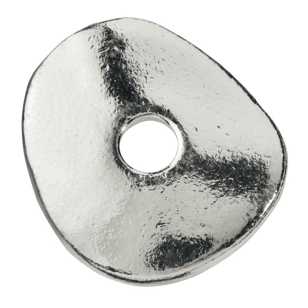 Disc freeform 12mm, silver (4pcs/unit)
