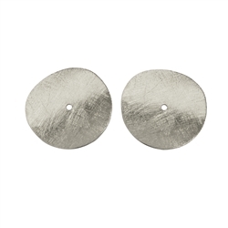 1905665202 Disc curved 20mm, silver matt (4 pcs./unit) | wholesaler gems & healing stones