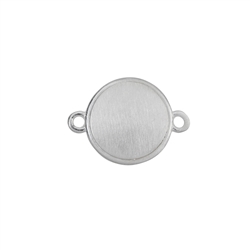 1905672102 Disc circle 12mm with eyelets, silver matt (2 pcs./unit) | Marco Schreier