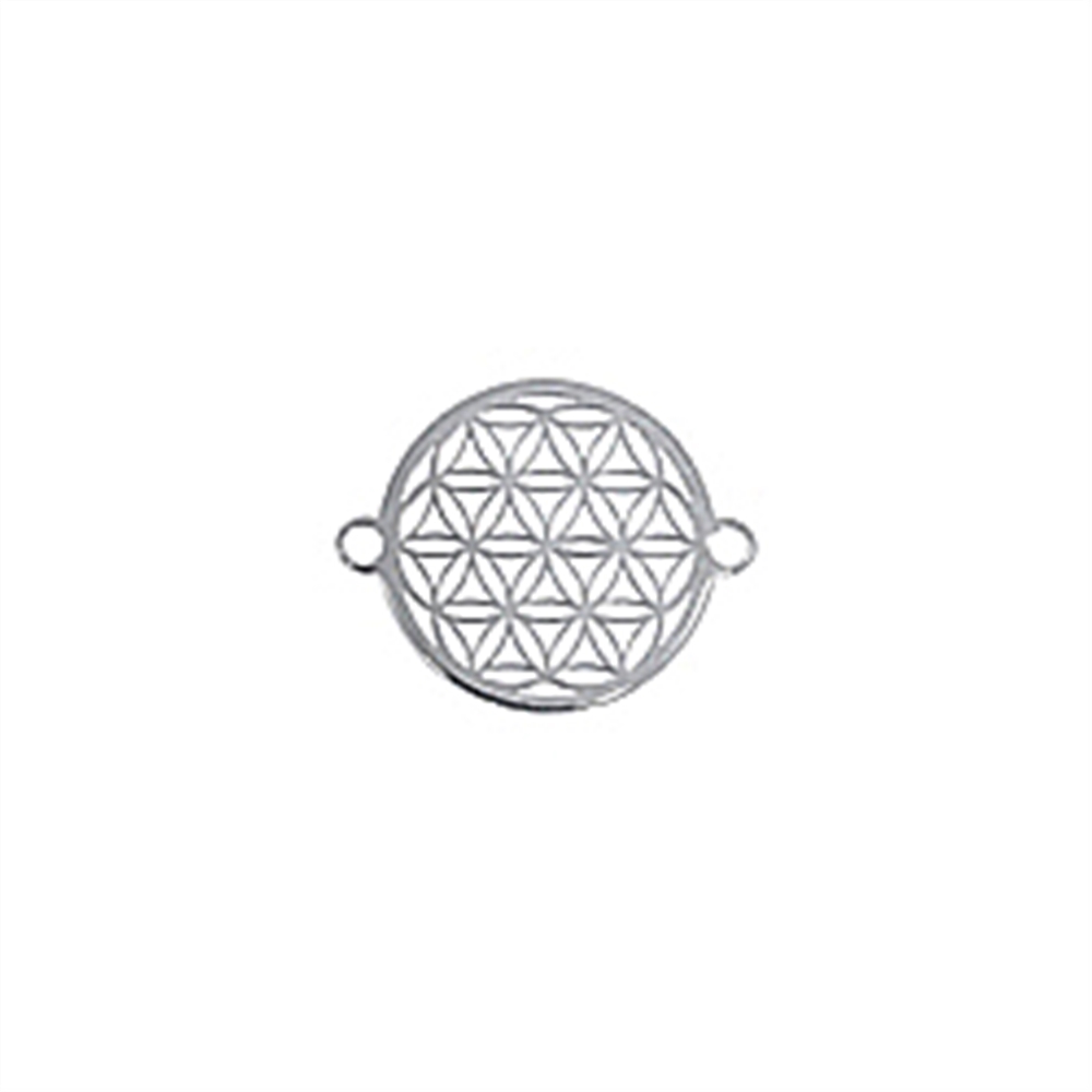 Flower of Life with eyelets 10mm, silver (4 pcs./ PU) | Marco Schreier